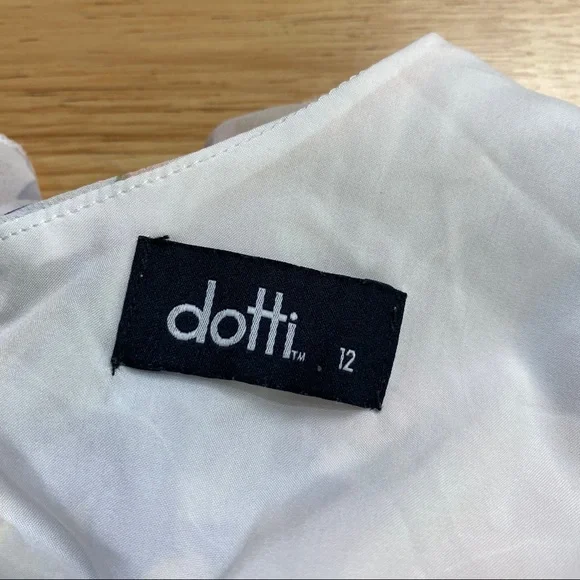 DOTTI Pastel Floral Print Bell Sleeve Backless Ruffle Trim Mini Dress Size AU 12 - Picture 4 of 10